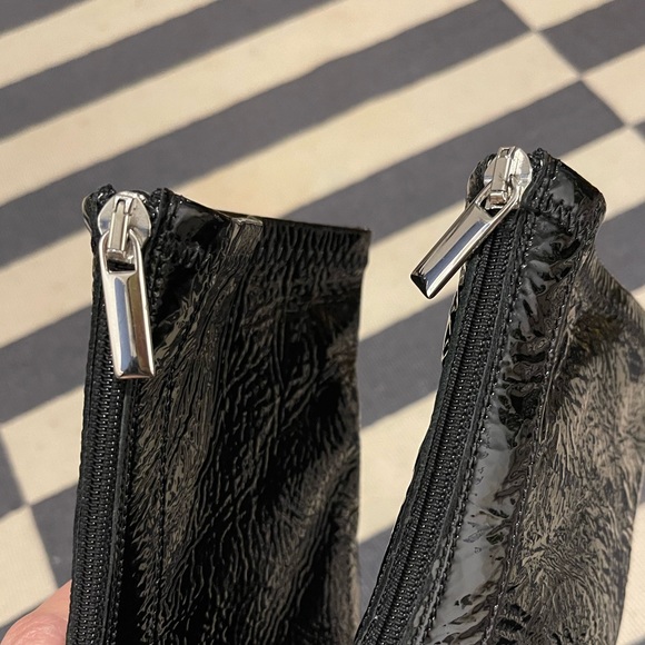 NWOB Women Free People Double Stack Platform Boot in Black Patent size 38.5 - Picture 8 of 11